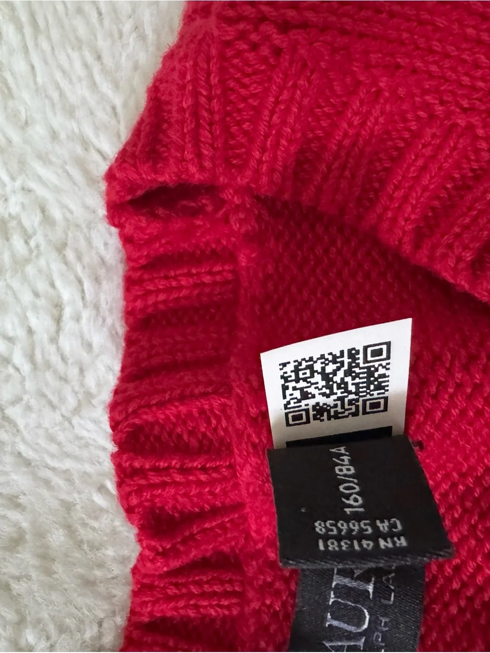 Ralph Lauren Red Crewneck Sweater with Gold Crest